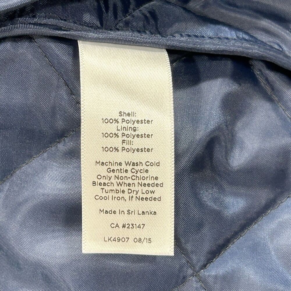 Talbots Vest Women’s L Black White Gingham Plaid Quilted Puffer Western Preppy - Picture 11 of 12